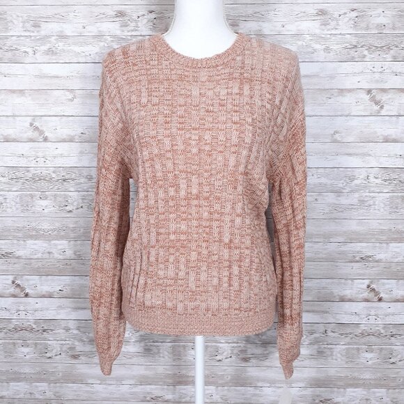 Blank NYC Womens Sweater S Heathered Toffee 604A - Picture 1 of 6